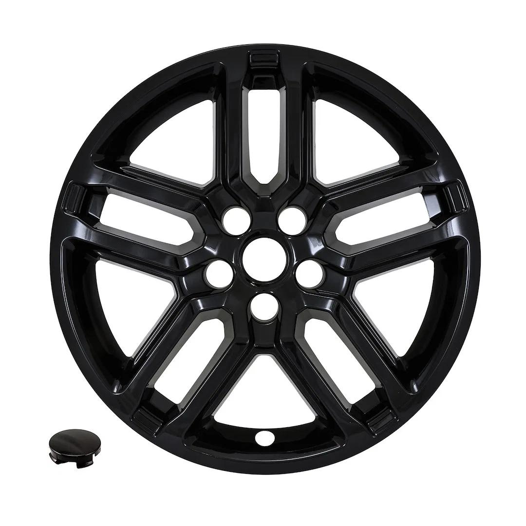 IMP521BLK – COAST2COAST Wheel Skin, 18 Inch 5 U Spokes Snap-On Painted Gloss Black ABS Plastic Not Compatible With St...